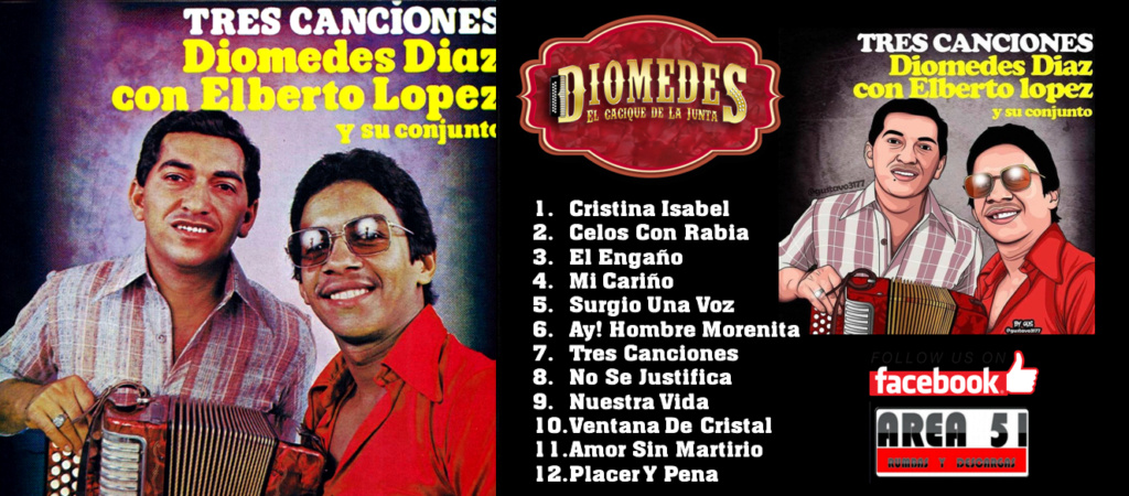 DIOMEDES DIAZ CON ELBERTO LOPEZ Y SU CONJUNTO - TRES CANCIONES (1977) Diomed12