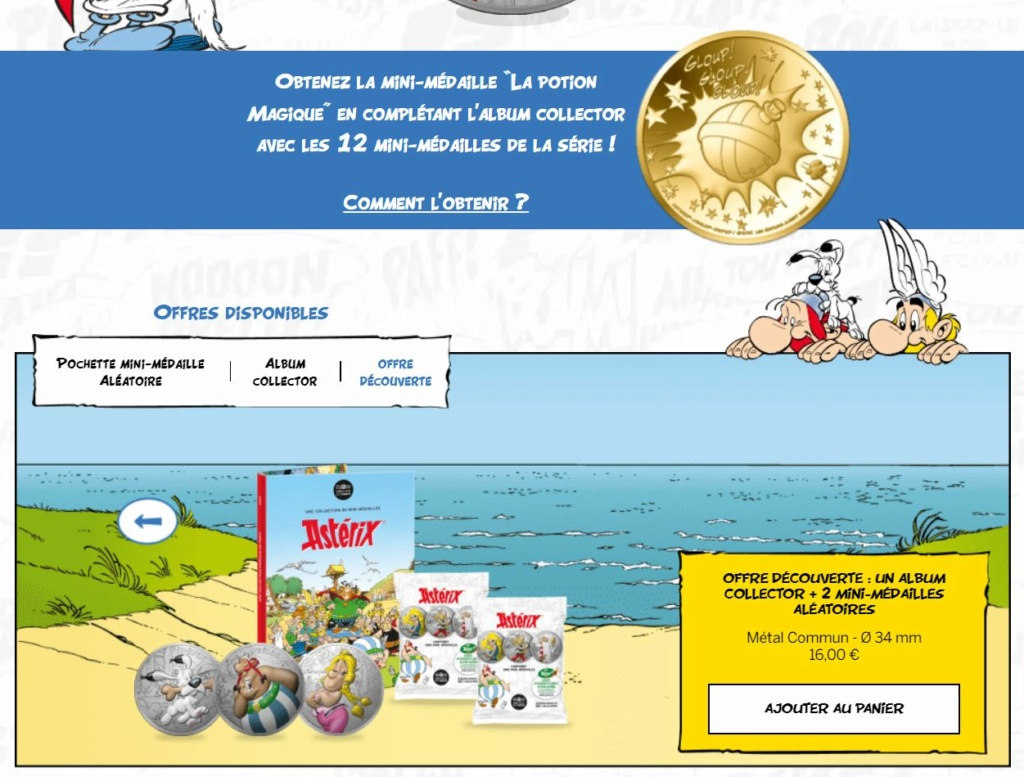 Monnaie de Paris mini-medailles Asterix - post échanges  1311