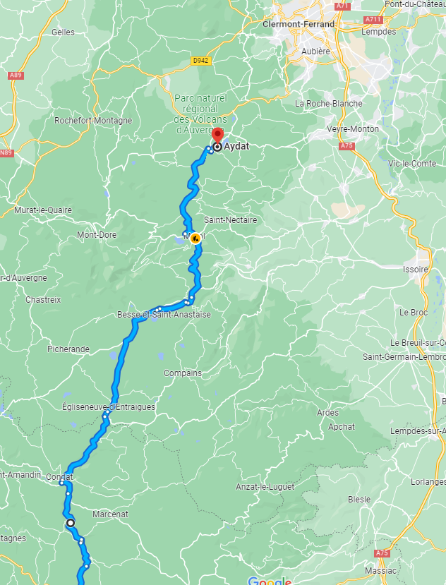 Départ des Pyrénées Maps_410