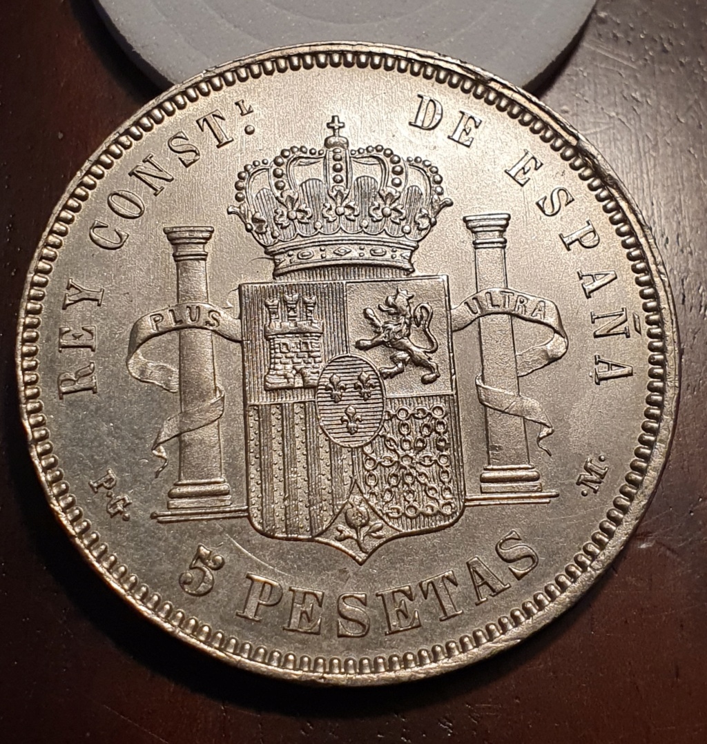 5 Pesetas de 1891 (*18 *91). Alfonso XIII. Con Repinte. 20230211