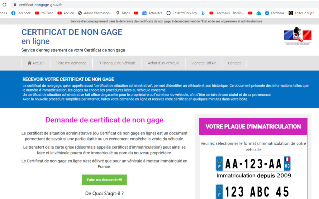 Certificat de non gage : attention arnaque sur le Net Captur13