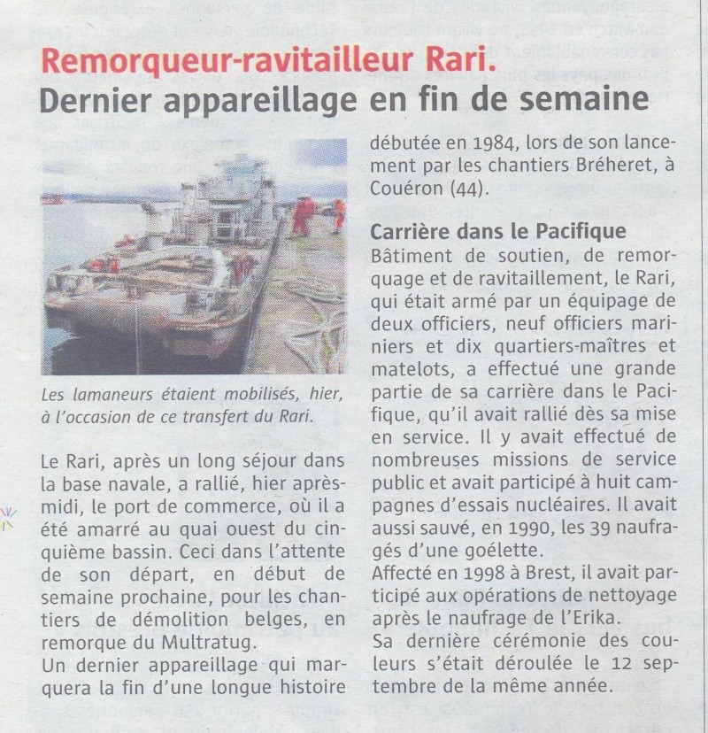 [Autre sujet Marine Nationale] Démantèlement, déconstruction des navires - TOME 2 - Page 15 Rari_010