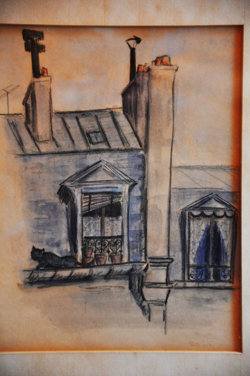pinson - aquarelle appartement de mimi Pinson Paris 1959 attr. Francine Somers Dsc_0230