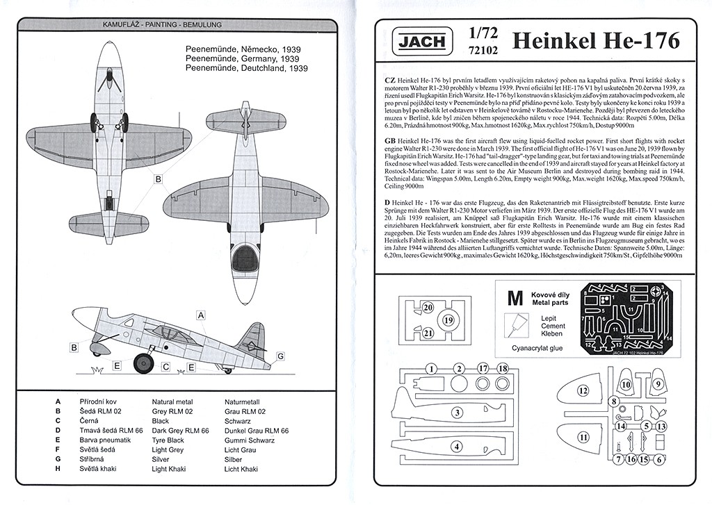 Heinkel He 176 - Le stylo fusée - (JACH #72102) He_17613