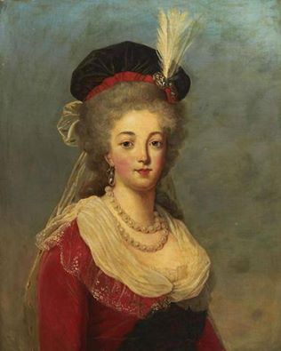 Marie-Antoinette en buste et robe rouge - Elisabeth Vigée Lebrun (1783) 10671410