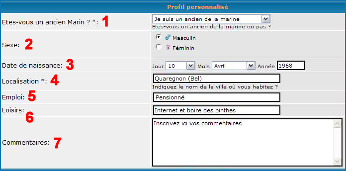 Comment faire pour remplir son Profil ? Inform11