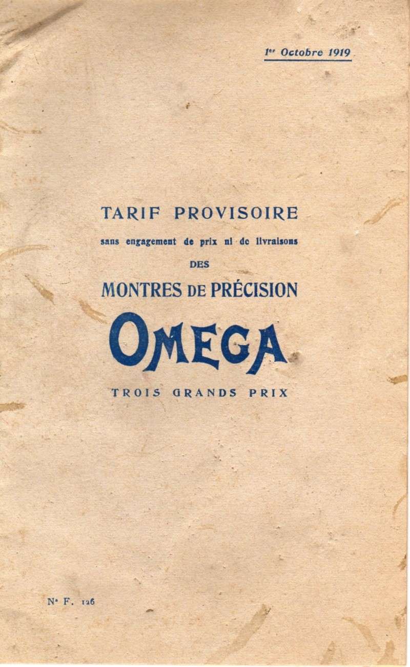 Revue de ma dernière vintage : OMEGA de poilu  1913  Tarif_10