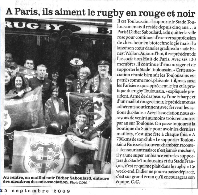 Club des supporters du S. T. - LE HUIT Paris/IdF Depech11