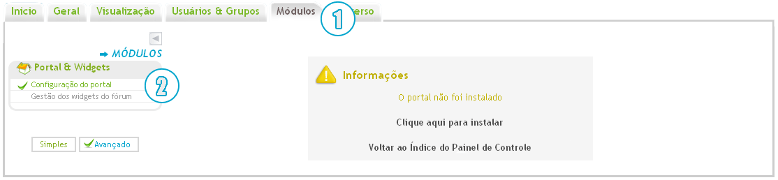 [FAQ] Administração e instalação do Portal/Widgets Inst10