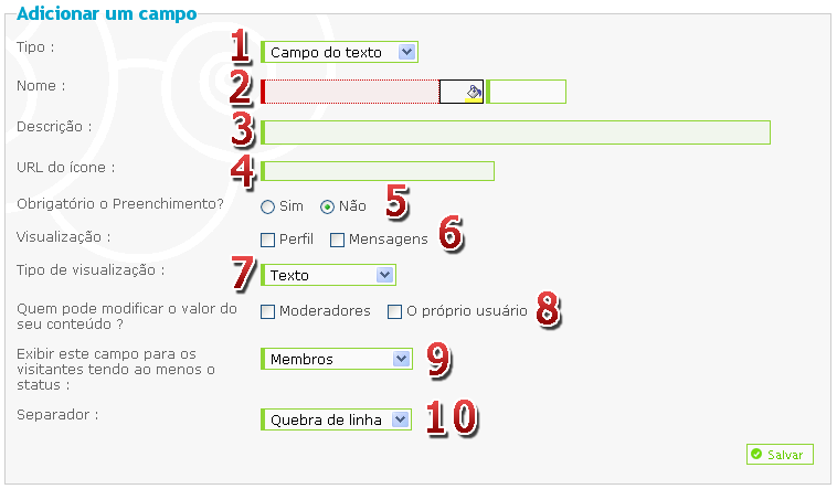 Criação e gestão dos perfis Untitl22