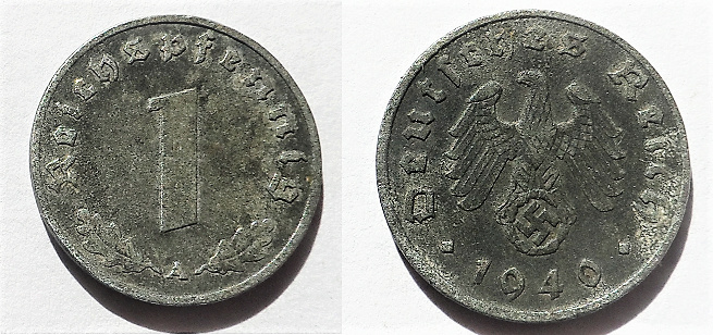 Alemania - Tercer Reich, 1 Reichspfennig de 1940 00000042