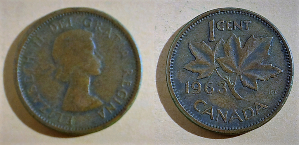 Canadá, 1 Centavo de 1963 00000055