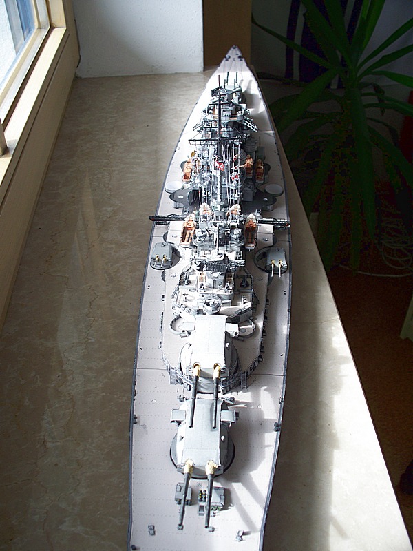 HMV Bismarck 1:250 Wasserlinienmodell - fast fertig Bismar23