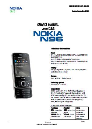 N96 chinese service manual N96ser10