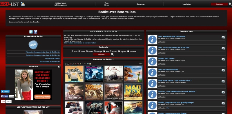 La REDLIST - Films, séries, spectacles, jeux, logiciels, ebooks Presse16