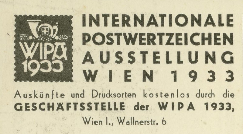 wipa - Privatganzsachen zur WIPA 1933 Pp_10310