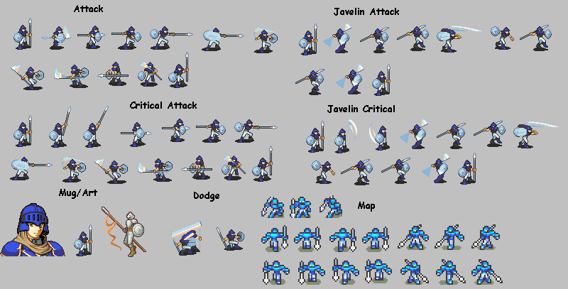full sprite sheet for blanche (my soldier character). suprisingly it only t...