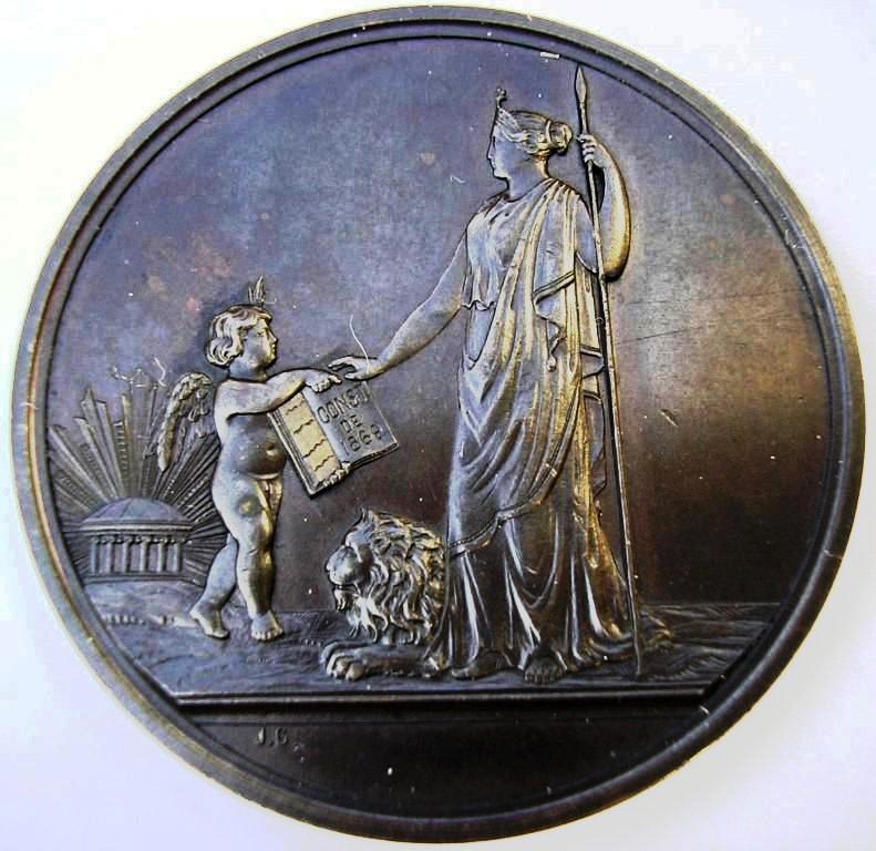 Medalla Constitución Cádiz 1869 Consti10