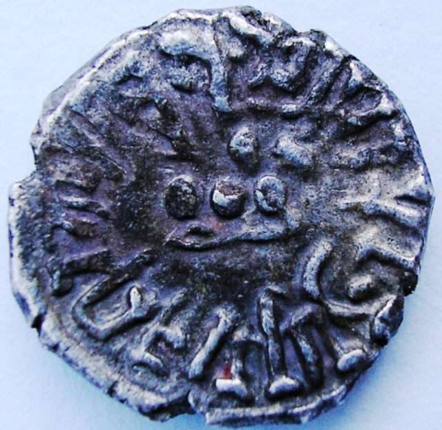 Dracma de las satrapías occidentales del imperio gupta 250 a 550 d.JC. Gupta_21