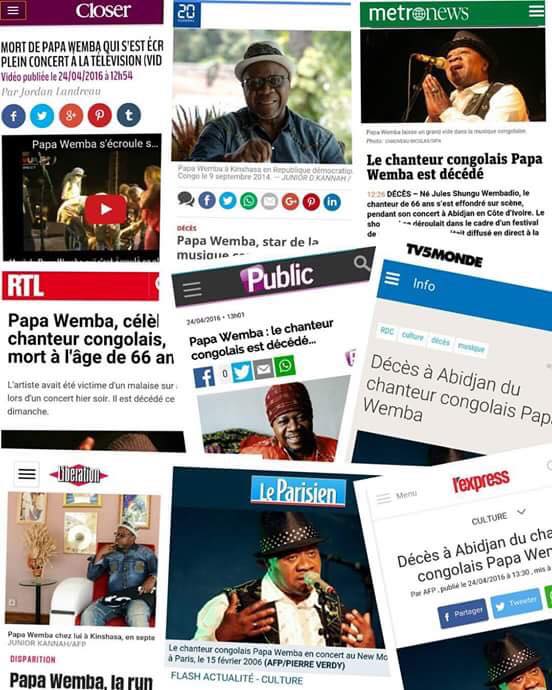 Le chanteur congolais Papa Wemba est décédé 13082610