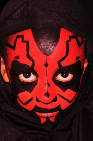 face paint ideas with Star Wars Theme Darth12