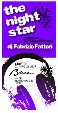 THE NIGHT STAR....warm up dj kikko messina...DJ FABRIZIO FATTORI. N6801510