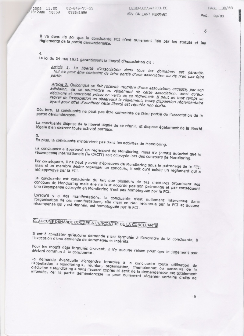 Voici copie d'un courrier envoyé aux différentes centrales canines Numari10