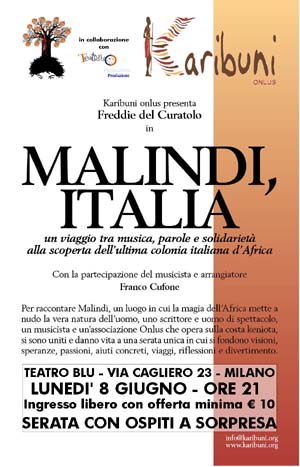 Karibuni Onlus - Freddy Del Curatolo - Teatro10