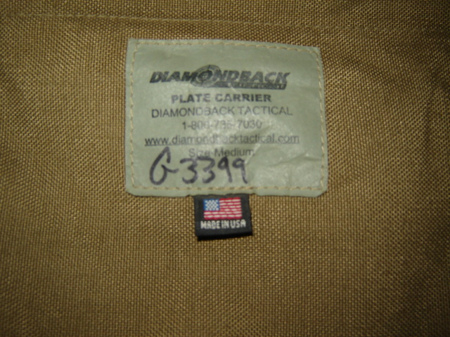 Diamondback Tactical Plate Carrier 00810