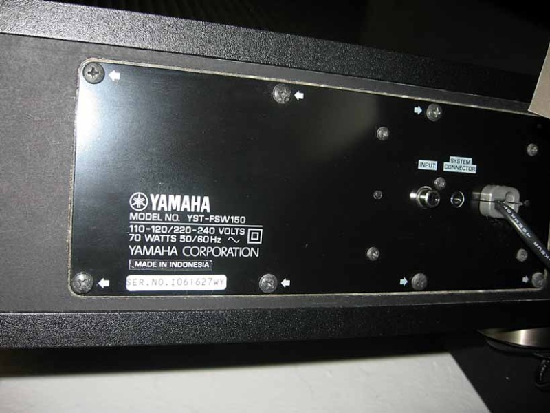 Yamaha YSP-3000 virtual surround speaker & YST-FSW150 subwoofer (Used) SOLD