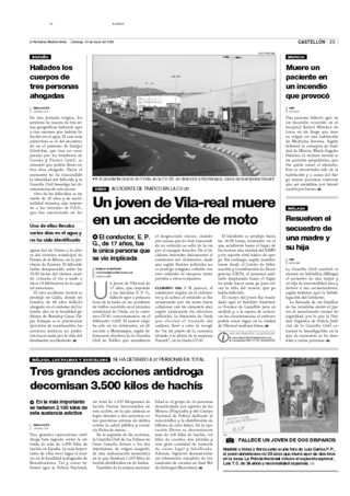 Un joven de Vila-real muere en un accidente de moto 20090314