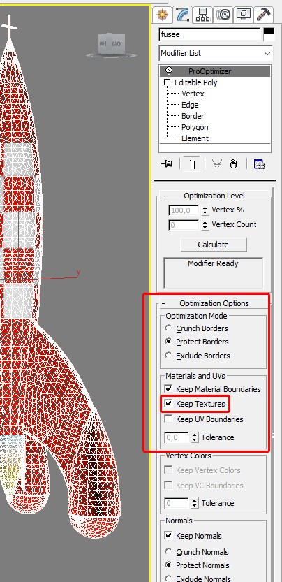 Optimiser le nombre de triangles avec "ProOptimizer" 0211