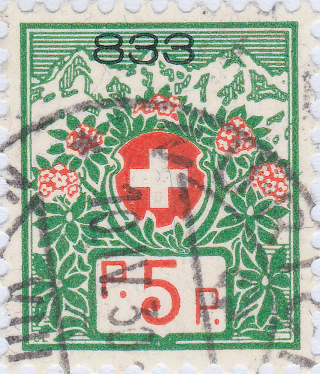 SBK 11A (Mi 11Ix) Schweizer Wappen und Alpenrosen 11a_2_10
