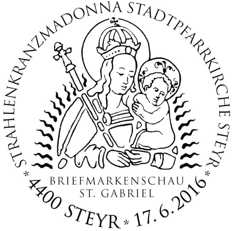 Sondermarke „Strahlenkranzmadonna - Stadtpfarrkirche Steyr“  16061710