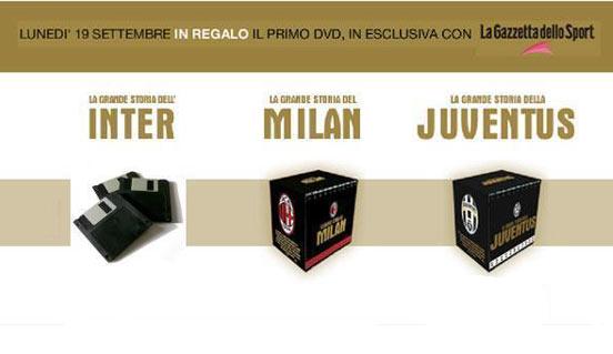 Inter, Milan, Juve!! i nuovi cofanetti in regalo col corriere dello sport!! Bd198110