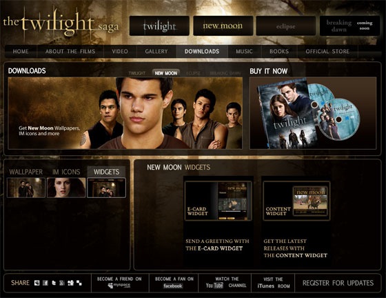 The Twilight Saga: Website, just launched World-10
