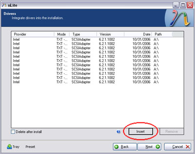 Method 3:  Installing SATA Hard Drive with Windows XP Nlite310