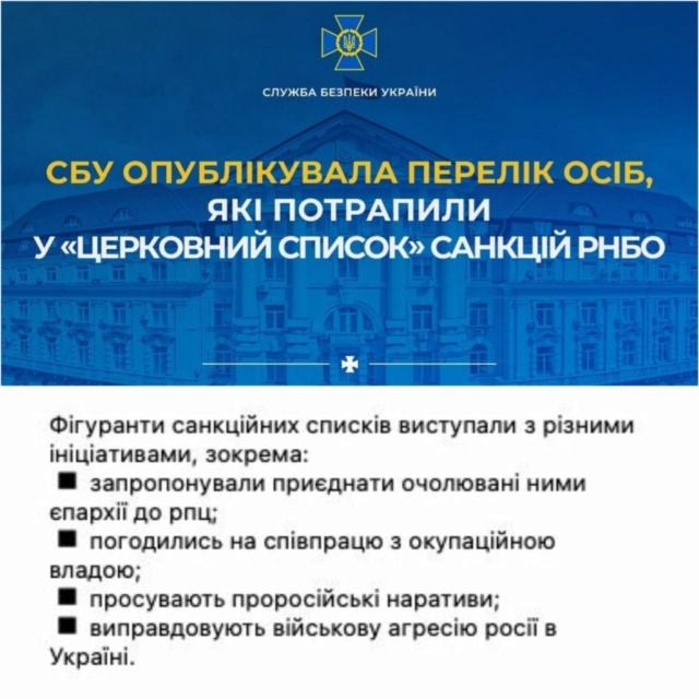 СБУ опубликовала перечень лиц, попавших в «церковный список» санкций СНБО: Photo_40