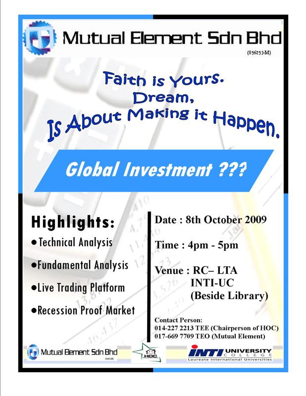 Mutual Element -Global Investment Talk 2009 Poster10