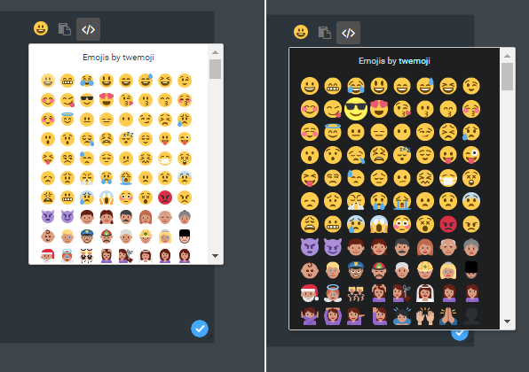 Dark mode for Twemoji button and other customizations Forumo10