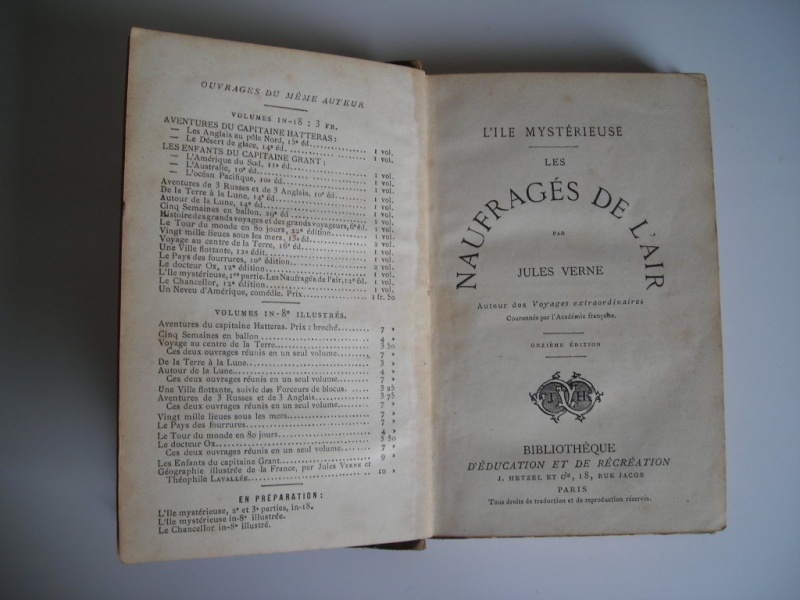 L'ile mystérieuse Jules Verne Bibliothèque d'éducation et de récréation Hetzel 04210