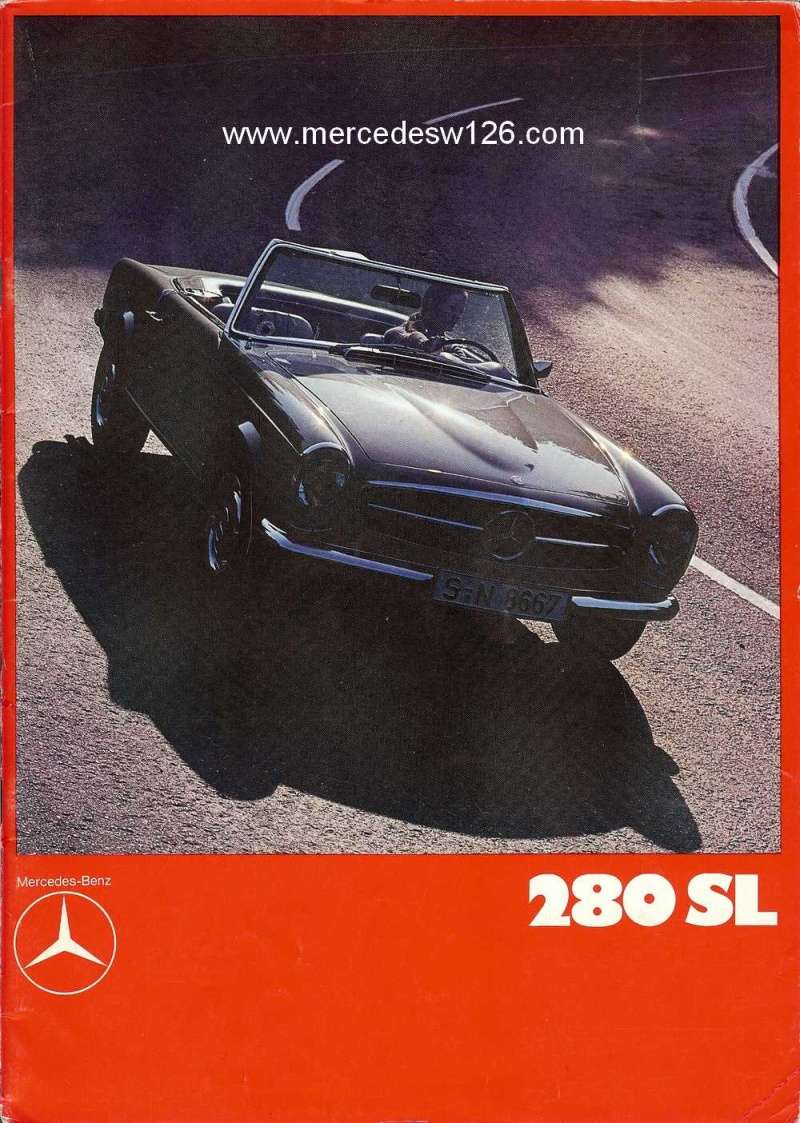 Catalogue de 1970 sur la Mercedes pagode W113 280 SL 280_sl12