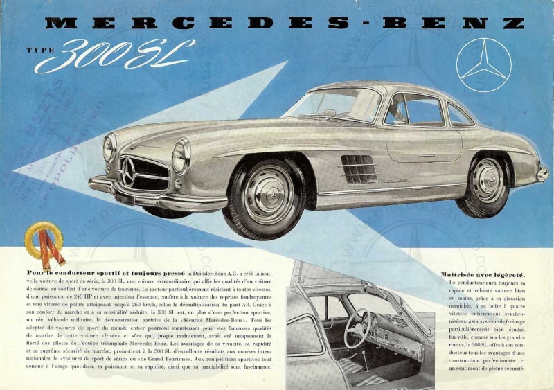Prospectus de 1955 sur la Mercedes W198 300 SL papillon 300_pa37