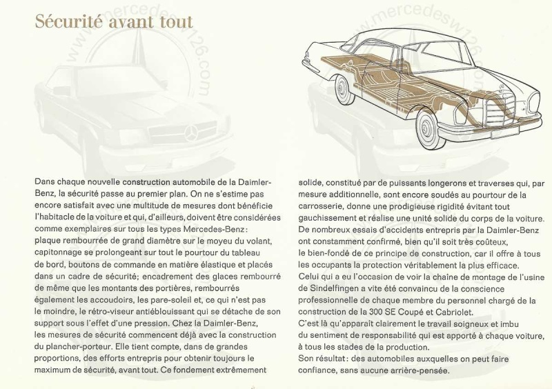 Catalogue de 1965 sur la Mercedes W112 300 SE coupé & cabriolet 300_se74