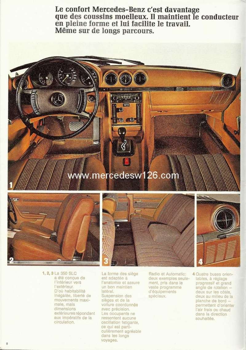 Catalogue de 1972 sur la 350 SLC 350_sl17