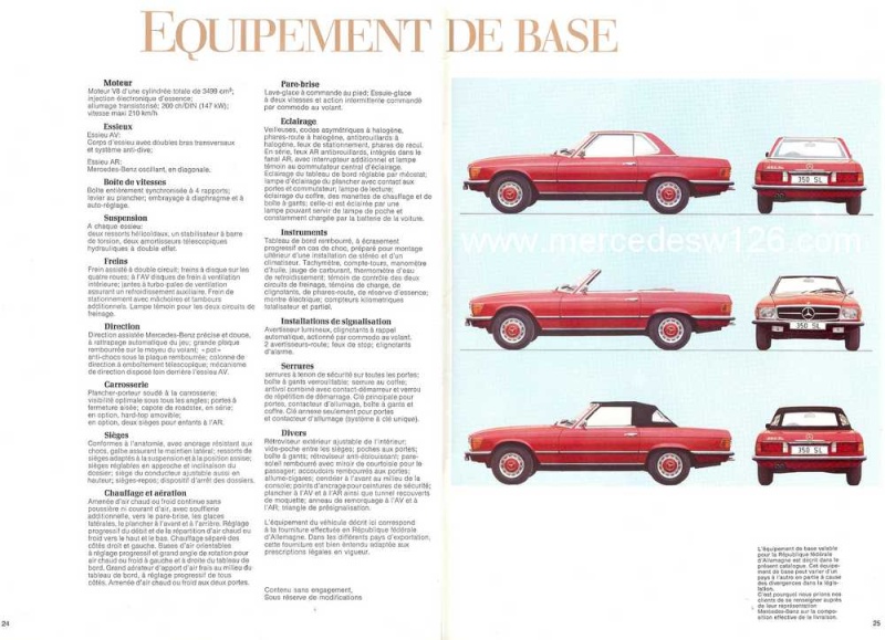 Catalogue de 1971 sur la R107 350 SL 350_sl51