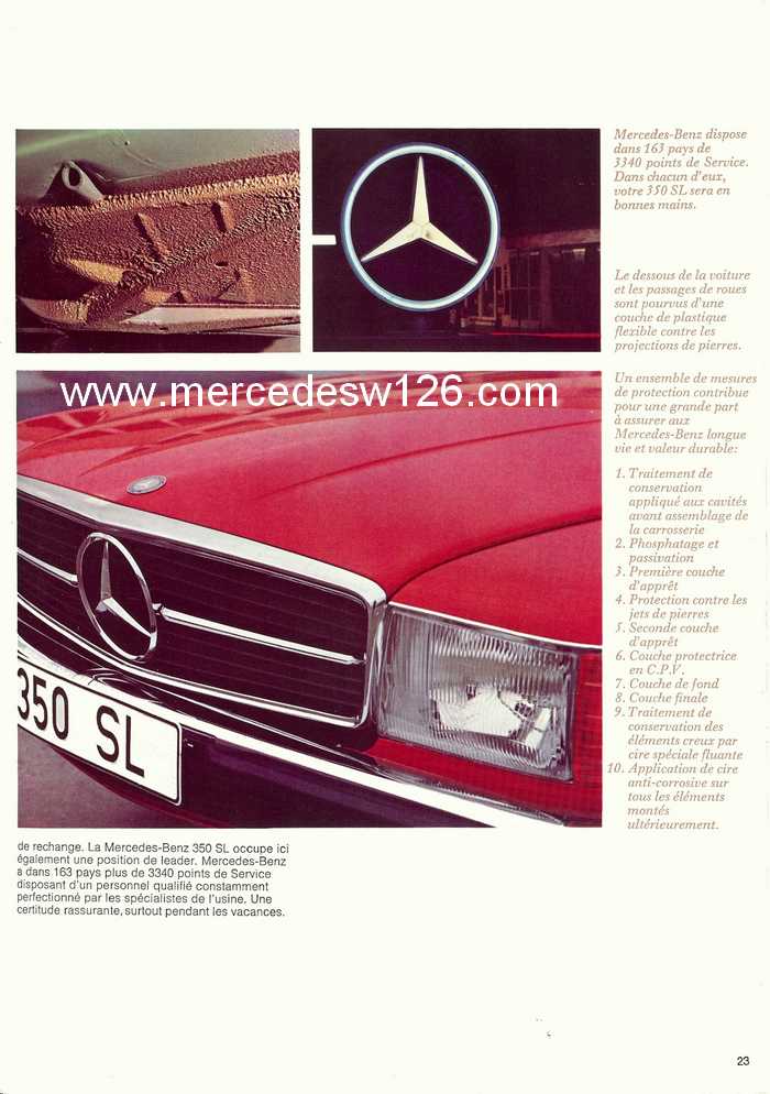 Catalogue de 1971 sur la R107 350 SL 350_sl55