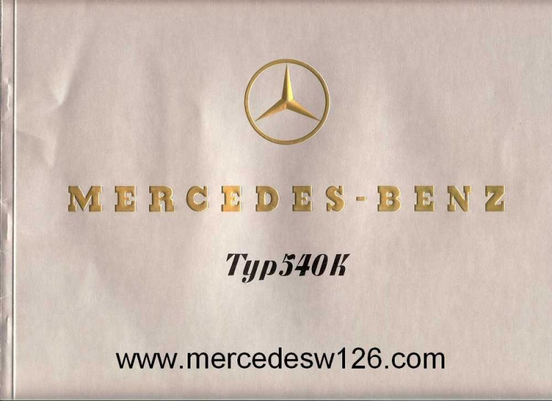 Catalogue sur la Mercedes W29 540K 540k_p10