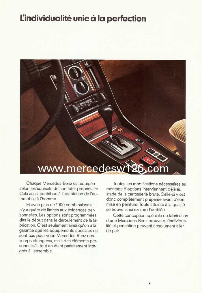 Catalogue Mercedes W116 280 S/SE/SEL de 1979 Catal117