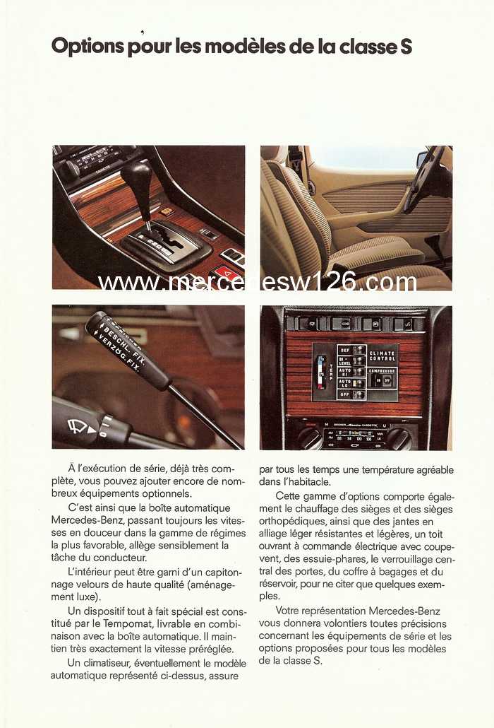 Catalogue Mercedes W116 280 S/SE/SEL de 1979 Catal119